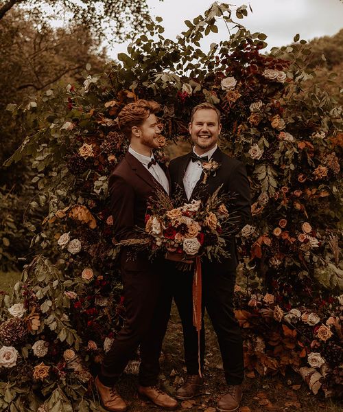 Autumnal gay wedding captured by LGBTQ photographer