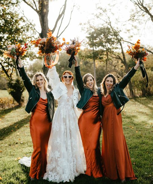 burnt orange wedding flowers1