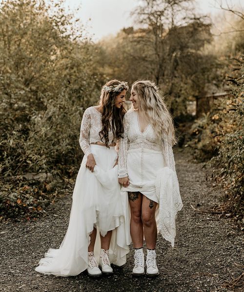 Bowers Mill boho style wedding at gay wedding