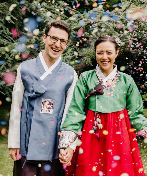 Korean Wedding Dress for Multicultural Socially Distanced Wedding