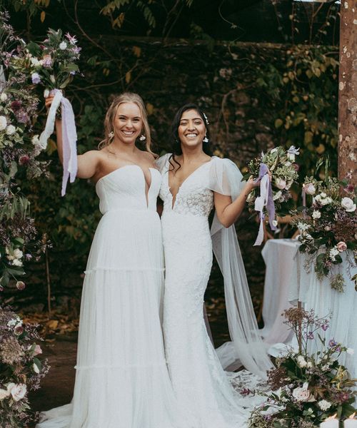 off the shoulder long sleeve wedding dress