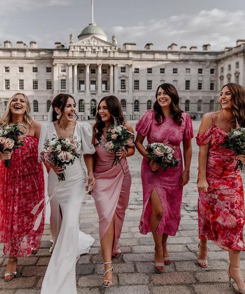 mismatched pink bridesmaid dresses emma wilder epic love story