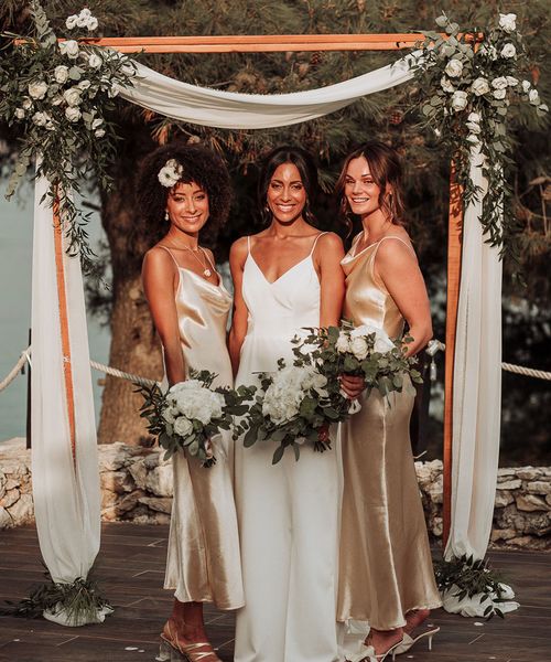 Glitter rose gold bridesmaid dresses hotsell