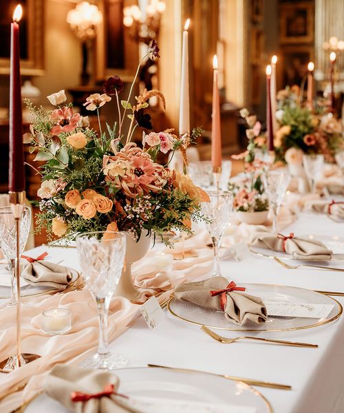 autumnal wedding theme at Somerley House