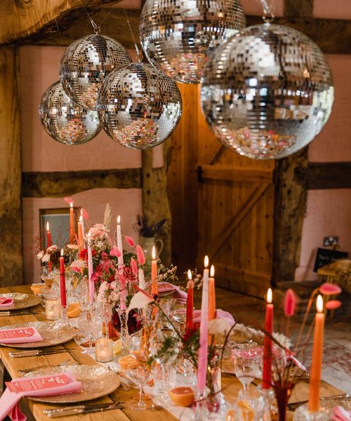 how to include disco ball wedding decor into your day