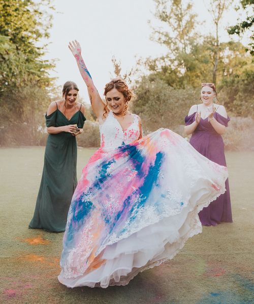 Summer wedding at Deer's Leap Retreat with colourful flowers, Alpaca's & fun trash the dress wedding tradition by Grace Elizabeth Photography