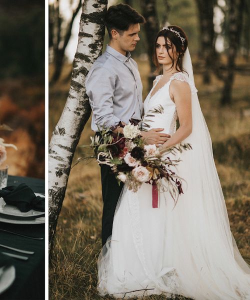 Romantic, Bohemian Elopement in the Peaks by Natalie Hewitt Wedding Planner | Sunset Portraits | Wedding Inspiration | Henry Lowther Photography