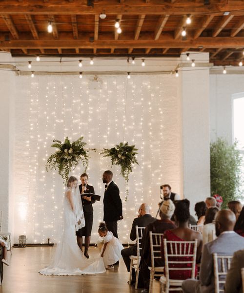 Green & White Luxe, Modern Minimalist City Wedding by The Curries | Bride In Dress By Pronovias | Venue Trinity Buoy Wharf