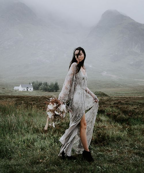 Embellished 'Astraea' Ritual by Brooke Tyson Bridal Gown | Celestial Vale Scottish Highlands Inspiraiton | Heavenly Blooms | Bonnie Jenkins Photography