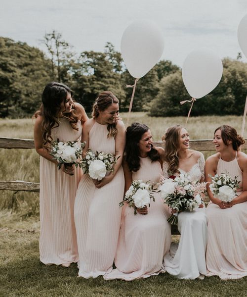 Millbridge Court, Surrey Wedding with DIY Decor, Foliage & Giant Balloons | Madison James Bridal Gown | Black Tie Suits | Nataly J Photography