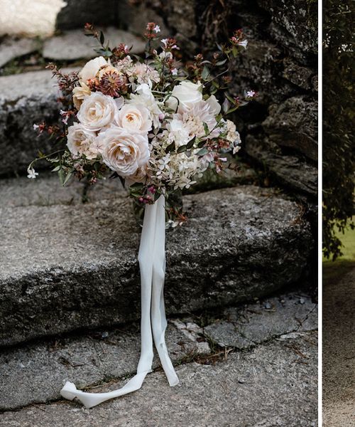 Outdoor Cornish Wedding at Boconnoc Estate | Lace Pronovias Wedding Dress | Mint Green Bridesmaid Dresses | Nick Walker Photography