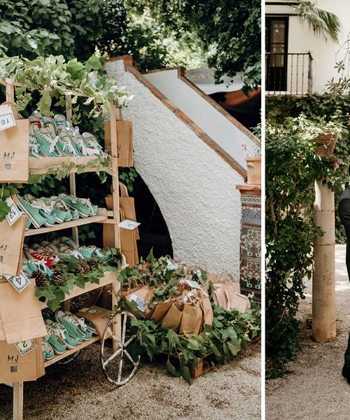 Converse Trainer Favours for a Malaga Wedding at La Casilla de Maera | Sole Alonso Wedding Dress | Sara Lobla Photography | Un Par de Medias Film