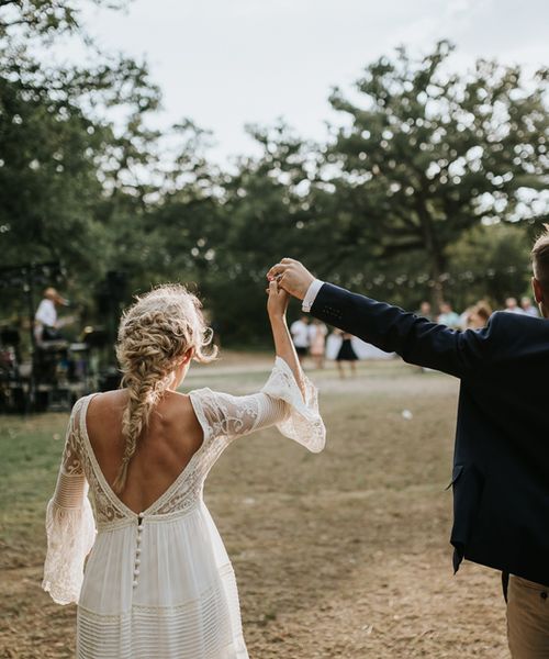 Spell & the Gypsy Collective Bell Sleeve Wedding Dress for an Outdoor Bohemian Wedding at La Selva, Tuscany | Damien Milan Photography