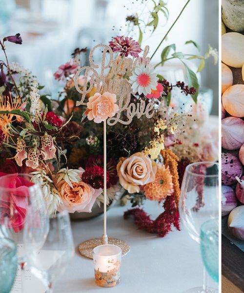 Meringue Kisses and Colourful Wedding Flowers for a London Wedding at The Globe by Miss Genn Photography