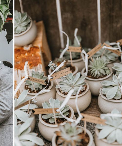 Succulent Wedding Favours