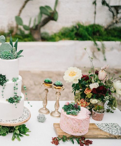 Succulent Wedding Cake