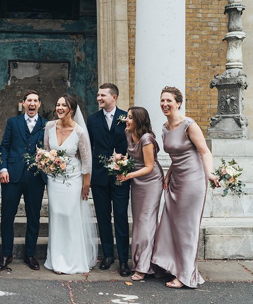 Bridesmaid dresses dusky pink hotsell