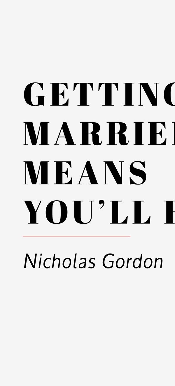 'getting married means you'll have\ wedding reading