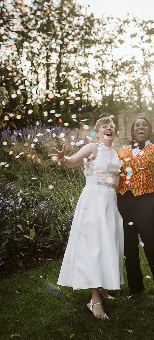 Lesbian wedding at Bowcliffe Hall with Ghanian traditions 