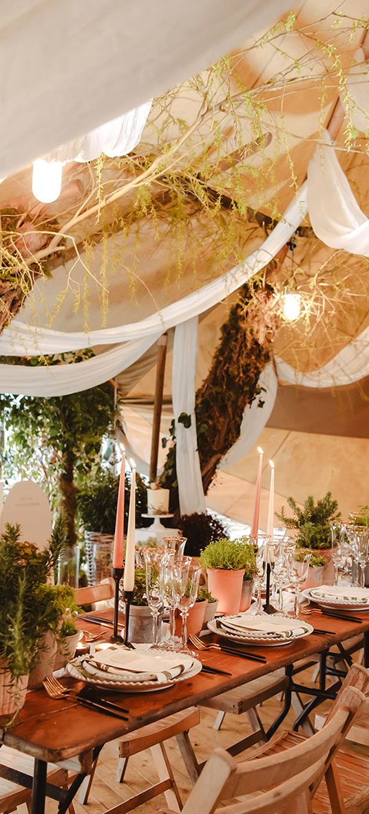 Zero waste sustainable wedding inspiration in The Garden Tipi