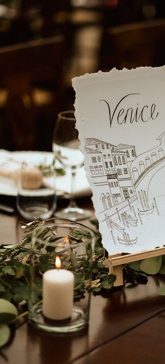 Classic, location, musical, rustic wedding table name ideas.