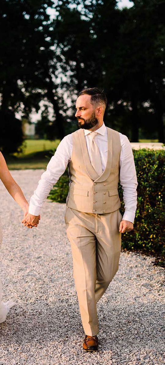 Mens Beige Wedding Suits