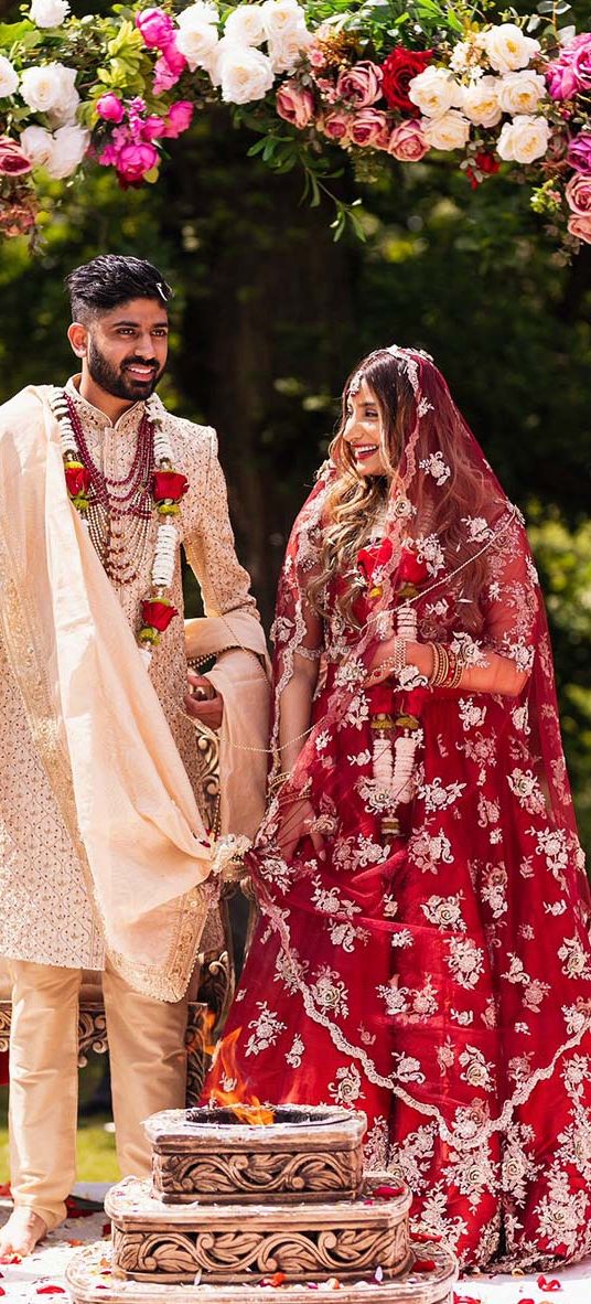 Hampton Court House wedding with Hindu blessing from UK's first female Hindu priest