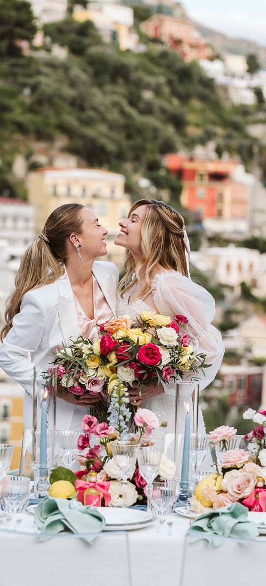 Same sex Positano elopement wedding 