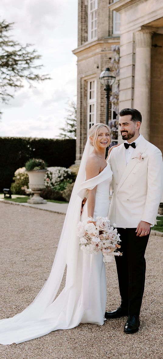 bride and groom at Hedsor House black tie wedding