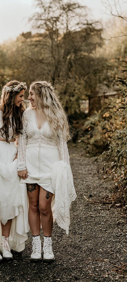 Bowers Mill boho style wedding at gay wedding