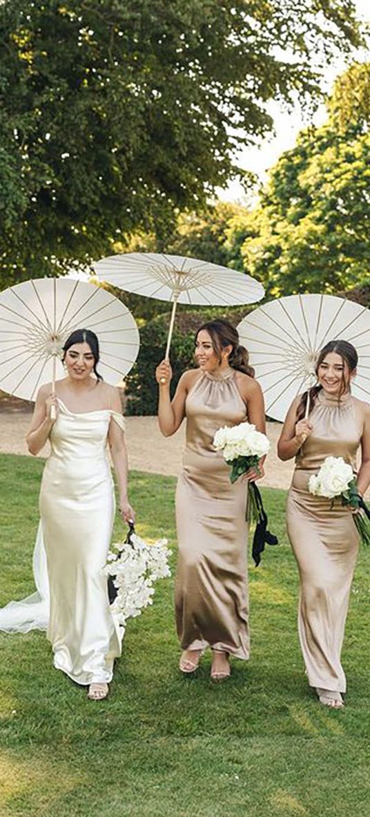 gold bridesmaid dresses Jack Henry Photo