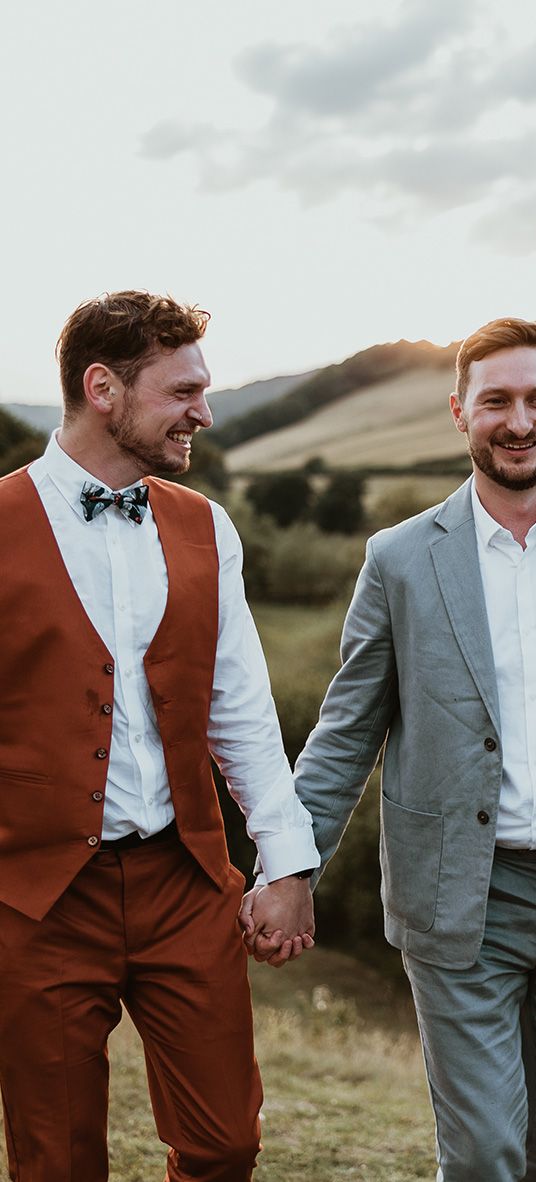 rustic wedding at Wilde Lodge for gay couple