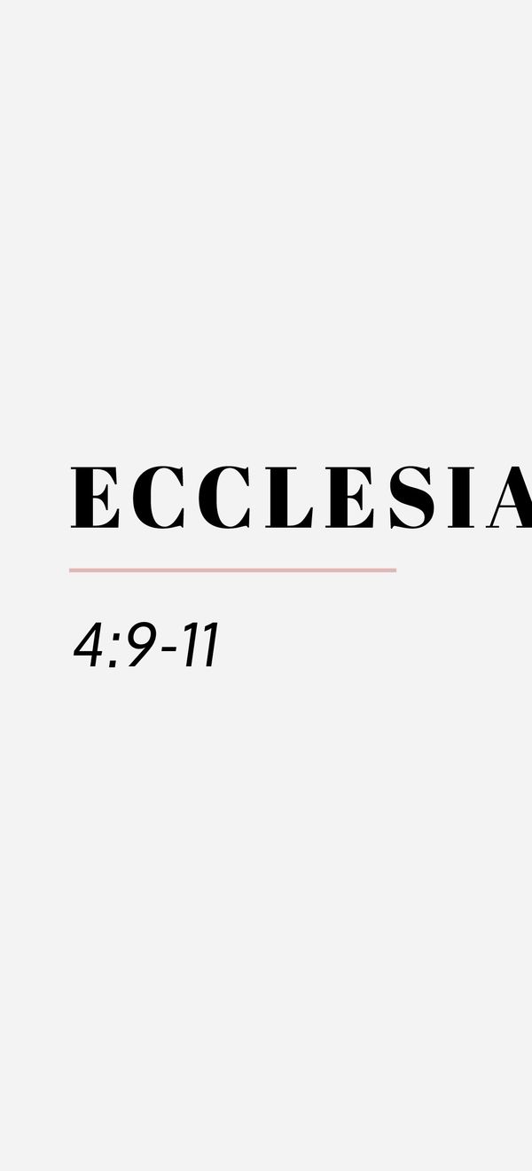 ecclesiastes 4 9 11 08