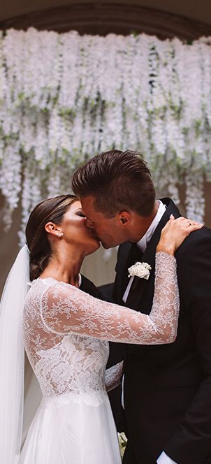 Croatia Destination Wedding on the Dalmatian Coast with Stylish White Flowers and Bride in Anna Kara, shot by Sasa Tomic Photography