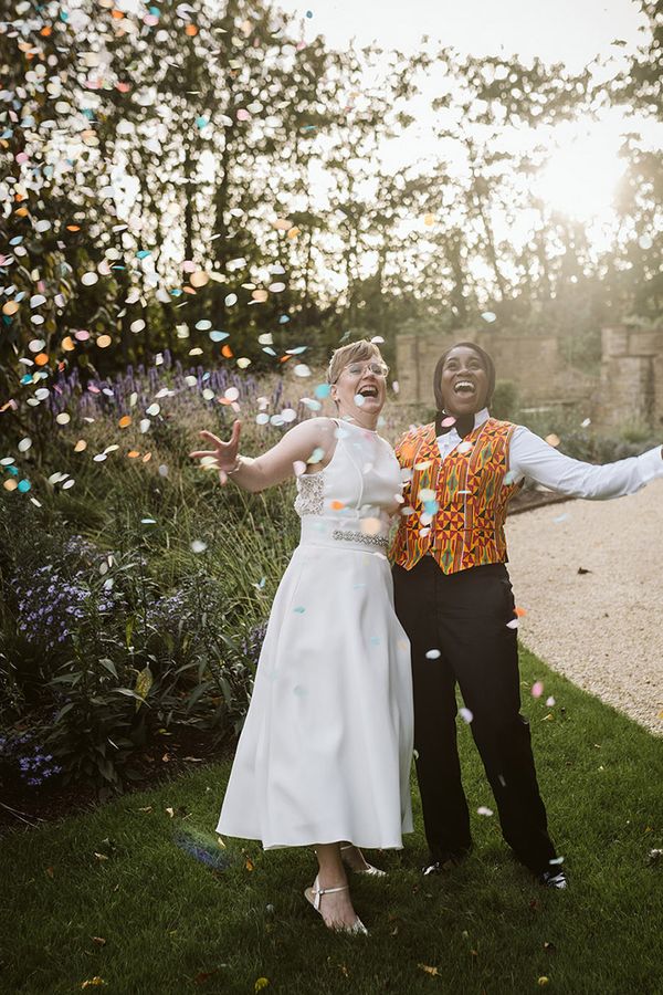 Lesbian wedding at Bowcliffe Hall with Ghanian traditions 