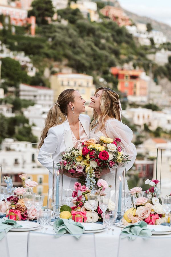 Same sex Positano elopement wedding 