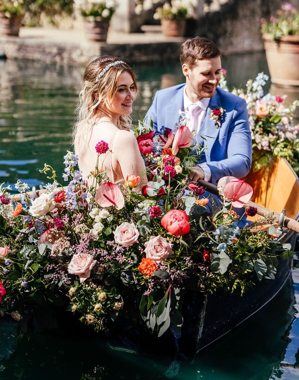 pink and blue wedding theme