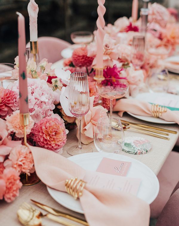 pink wedding theme