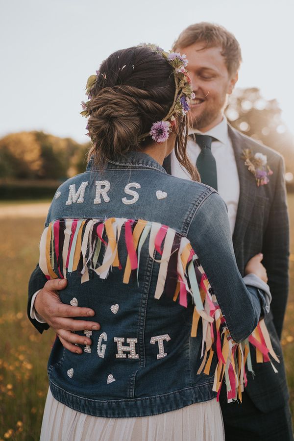 Bridal denim jacket ideas and inspiration with 32 ideas!