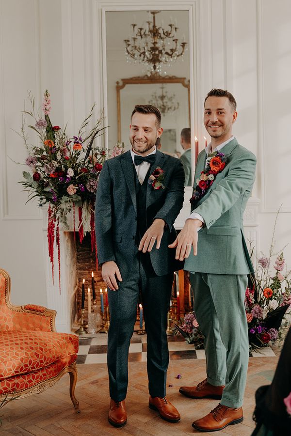 Château Formont Elopement Wedding With Floral Lapel & Charcuterie Dining