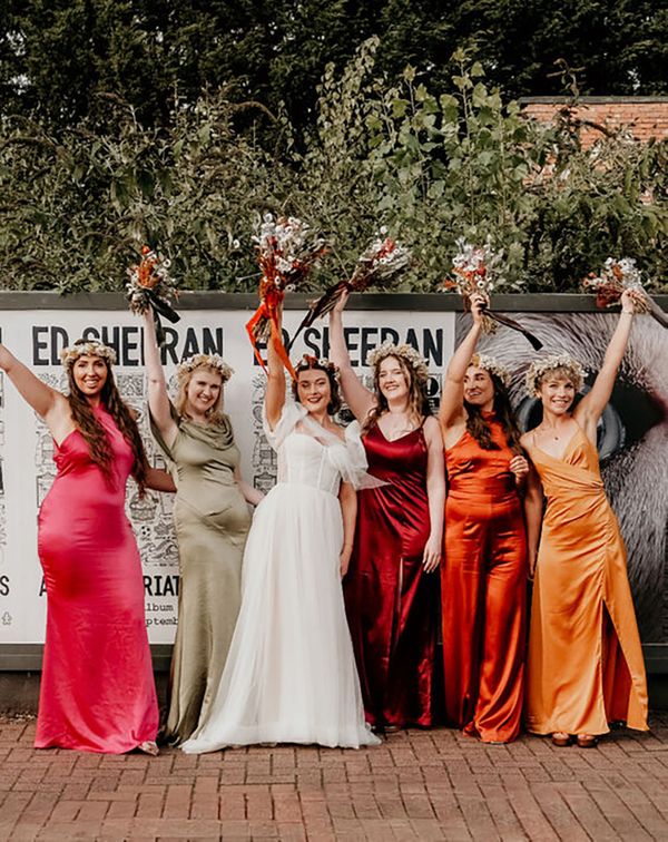 mismatched bridesmaid dresses The Bearded Man Photography