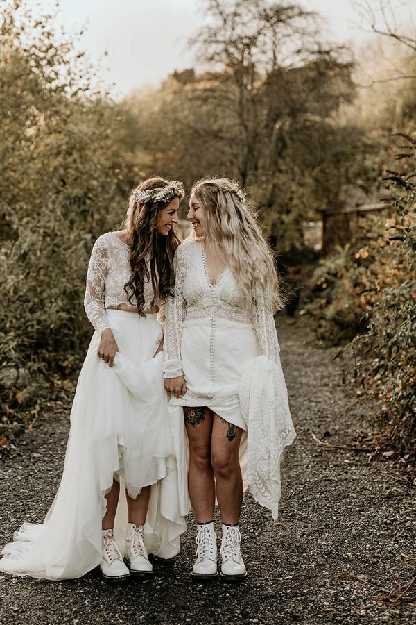 Bowers Mill boho style wedding at gay wedding