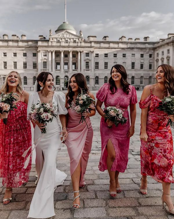mismatched pink bridesmaid dresses emma wilder epic love story