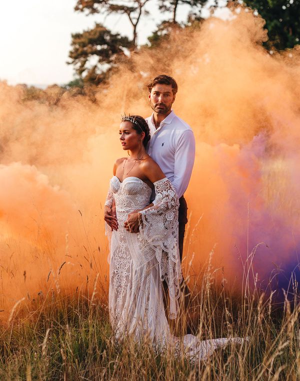 boho lace wedding dress