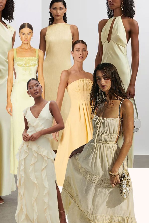 The best butter yellow wedding guest, occasion and bridesmaid dresses to shop.