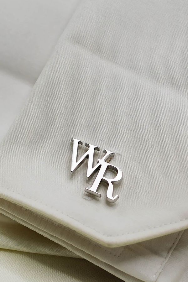Personalised sterling silver name initial groom cufflinks from Etsy.