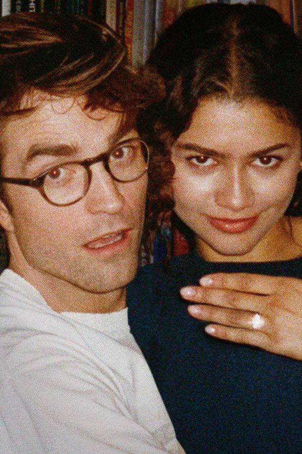 Zendaya and Robert Pattinson as engaged couple in The Drama film