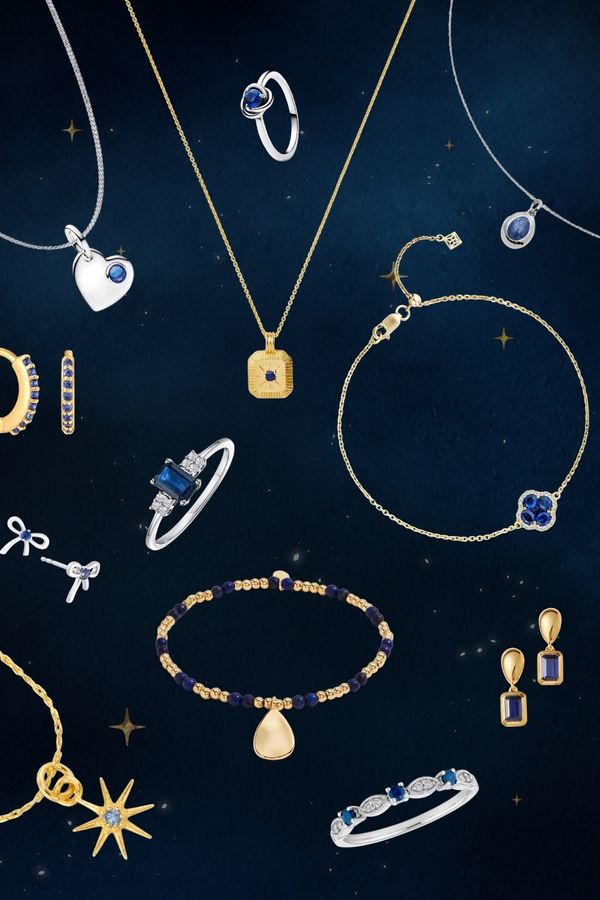 Edit of the best September birthstone jewellery by Rock My Wedding, including sapphire necklaces, rings, bracelets and more