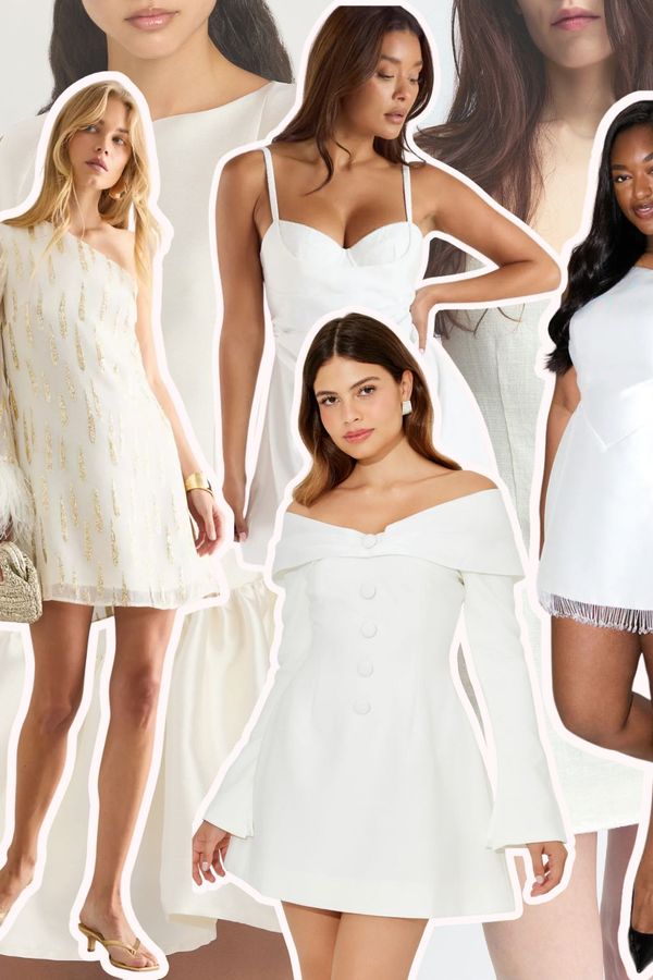 Collage of the best short wedding dresses edit by Rock My Wedding