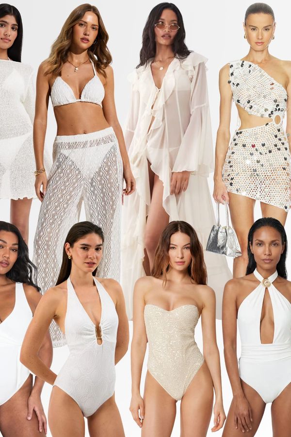 best bridal swimwear, one piece swimsuits, bikinis and cover ups to shop online for honeymoons and hen dos.